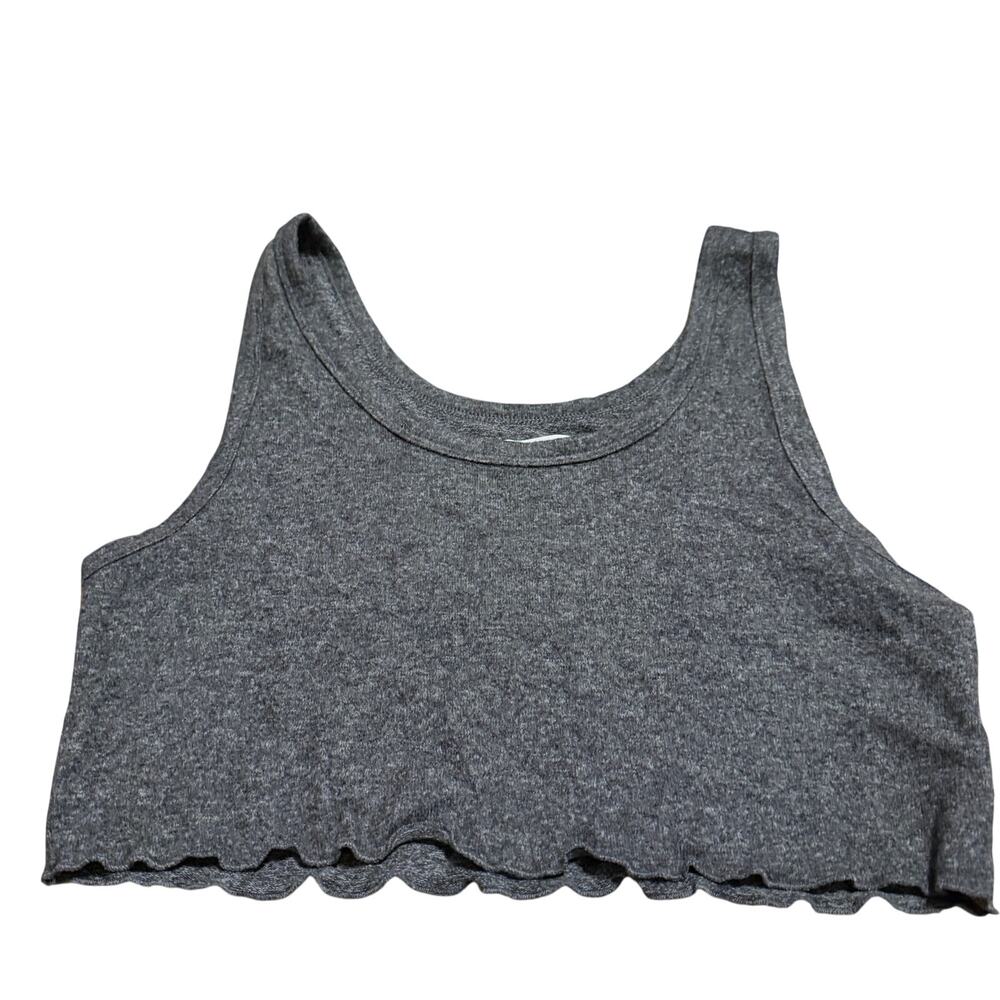 Colsie Women's Gray Cozy Cropped Tank Pajama Top - Size Large - NWT
